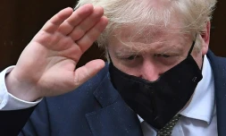 Le premier ministre britannique Boris Johnson que le 10 Downing Street, le 12 octobre 2020 