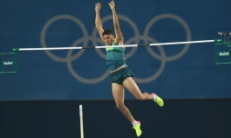 Le Brésilien Thiago Braz da Silva lors des Jeux de Rio, le 15 août 2016