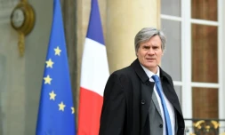 Le porte-parole du gouvernement Stéphane Le Foll, le 2 décembre 2015 à l'Elysée à Paris