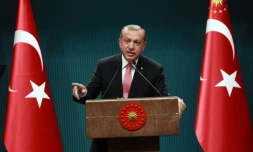 Le président turc Erdogan lors d'une conférence de presse au palais présidentiel à Ankara, le 20 juillet 2016