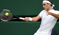 Le Suisse Roger Federer, le 4 juillet 2018, à Wimbledon
