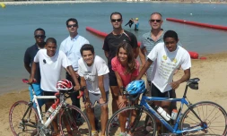 Les quatre jeunes Réunionnais en lice pour les championnats de France jeunes de Triathlon de L'Aiguillon sur mer (Photo DR)