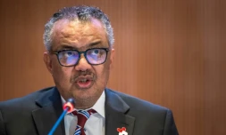 Le directeur général de l'OMS, le Dr Tedros Adhanom Ghebreyesus, le 27 mai 2024 à Genève
