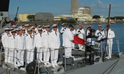 Mardi 7 juin 2011 - Cérémonie de cession du patrouilleur "La Rieuse" à la marine Kenyane (Photo Patrick Sorby)