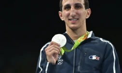 Sofiane Oumiha médaillé d'argent aux Jeux de Rio, le 16 août 2016