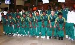 Les bafana bafana sont arrivé ce jeudi 9 juin 2011 (photo: Mounice Najafaly)