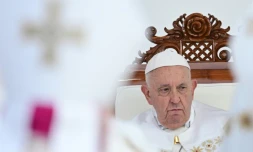 Le pape François le 5 septembre 2024 au stade Gelora Bung Karno de Jakarta