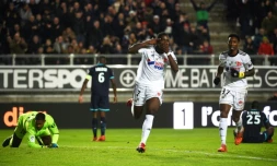 L'attaquant d'Amiens Harrison Manzala, auteur d'un doublé contre Lille, le 20 novembre 2017 à La Licorne