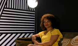 Lolita Tergémina, directrice de la compagnie Sakidi, à Avignon le 5 juillet 2022