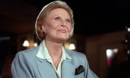 Michèle Morgan le 1er décembre 1987 à Paris