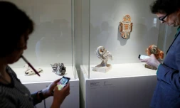 A l'exposition "La Saison Picasso", le 30 mars 2017, au Musée de la céramique de Rouen