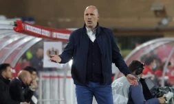 L'entraîneur de l'AS Monaco Philippe Clement lors du derby de la Côte d'Azur contre Nice à Louis II, le 20 avril 2022 