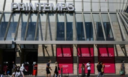 Devant le magasin Le Printemps à Strasbourg, le 4 septembre 2021