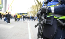 Officier de police allemande à Dortmund, le 12 avril 2017