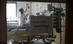 Un patient Covid-19 hospitalisé en réanimation à Saint-Pierre, à La Réunion, le 30 juillet 2021