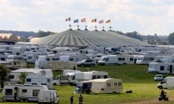 Rassemblement évangélique sur l'aérodrome de Semoutiers, en Haute-Marne, en août 2014