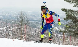 Le biathlÚte français Martin Fourcade lors du sprint des Mondiaux, à Oslo le 5 mars 2016