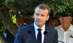 Le président français, Emmanuel Macron, à Bormes-les-Mimosas, le 17 août 2018