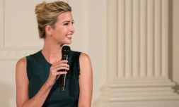 La fille du président des Etats-Unis Donald Trump, Ivanka Trump parle le 1er août 2017 à la Maison Blanche à Washington
