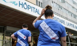 GrÚve aux urgences de l'hÎpital de la Pitié-SalpétriÚre à Paris, le 15 avril 2019