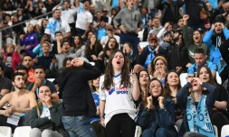 Les supporters de l'Olympique de Marseille durant le match contre Salzbourg en Europa League, le 3 mai 2018 au Vélodrome