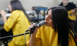 La chanteuse ukrainienne Susana Jamaladinova, alias Jamala, le 18 février 2016 à Kiev