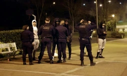Patrouille de police à Quincy-sous-Sénart, prÚs de Boussy-Saint-Antoine, le 24 février 2021