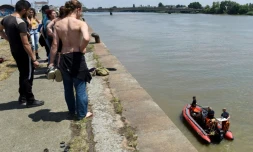Le quai Wilson Ă Nantes lors des recherches pour retrouver Steve, le 25 juin 2019