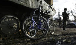 Des militaires ukrainiens près de Donetsk le 26 octobre 2015