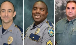 Matthew Gerald, Montrell Jackson et Brad Garafalo, les trois policiers tués à Baton Rouge le 17 juillet 2016