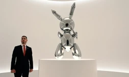 Le "Rabbit" de Koons Ă Christie's Ă New York, le 3 mai 2019