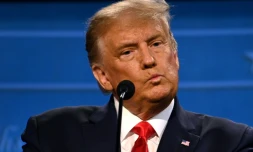 Donald Trump, alors président des Etats-Unis, lors de l'ultime débat de la dernière campagne présidentielle, à Nashville dans le Tennessee, le 22 octobre 2020