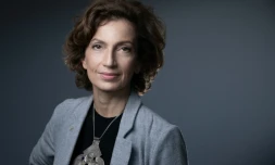 La Française Audrey Azoulay, directrice générale de l'Unesco, photographiée à Paris le 27 octobre 2021