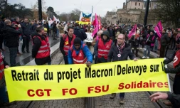 Manifestation contre la réforme des retraites, à Nantes,le 10 décembre 2019