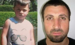 Photo-montage fourni le 29 mars 2017 par la gendarmerie nationale de portraits de Vicente (g), 5 ans et demi et de son père Jason Lopez