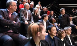 Jean-Luc Mélenchon avant le débat TV sur TF1 le 20 mars 2017 à Aubervilliers
