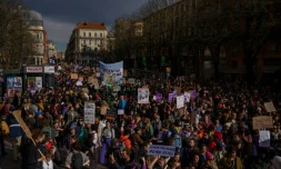 Manifestation lors de la Journée internationale des droits des femmes, le 8 mars 2024 à Toulouse