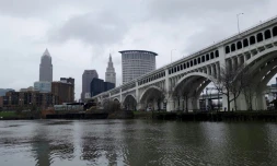 La ville américaine de Cleveland, où le FBI a annoncé lundi avoir déjoué un projet d'attentat d'inspiration jihadiste  
