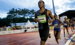La Sud-Africaine Caster Semenya lors du 2000 m au meeting de Montreuil, le 11 juin 2019