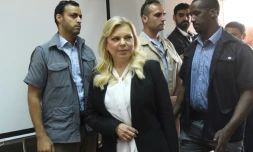 L'épouse du Premier ministre israélien, Sara Netanyahu, arrive au tribunal de Jérusalem le 16 juin 2019