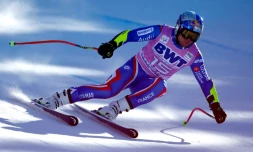 Alexis Pinturault sur la piste du super-G de Beaver Creek, dans le Colorado, le 3 décembre 2021