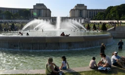 Fontaine du Trocadéro, à Paris, le 23 juillet 2019