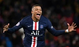 L'attaquant du PSG Kylian Mbappé auteur d'un doublé contre Dijon, le 29 février 2020 au Parc des Princes 