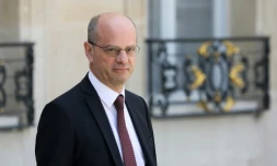Le ministre de l'Education Jean-Michel Blanquer sortant du conseil des ministres, à l'Elysée, le 10 juillet 2019 
