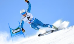 Le Norvégien Kjetil Jansrud lors du slalom géant de Sölden en Autriche, le 23 octobre 2016
