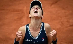 Le bonheur de Nadia Podoroska à l'issue de sa victoire sur Elina Svitolina à Roland-Garros, le 6 octobre 2020