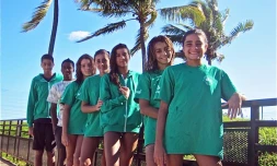 Les huit nageurs de l'Asec  qui vont participer aux championnats de France minimes de natation (Photo D.R.)