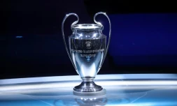 Le trophée de la Ligue des champions exposé lors de la cérémonie du tirage au sort des groupes à Monaco, le 29 août 2019