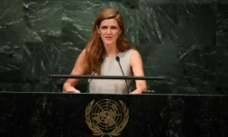 L'ambassadrice américaine auprès des Nations unies, Samantha Power, le 13 octobre 2016 aux Nations unies à New York