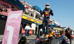 Le Néerlandais Max Verstappen (Red Bull) vainqueur du GP de France de F1, le 24 juillet 2022 au Castellet